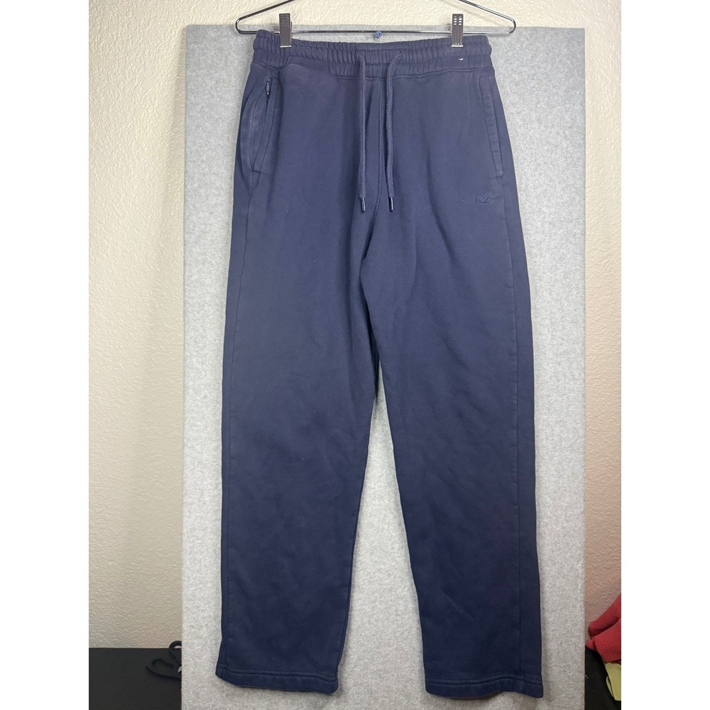 Hollister Loose Fit Sweatpants Navy Blue Drawstring Joggers XS